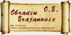 Obradin Brajanović vizit kartica